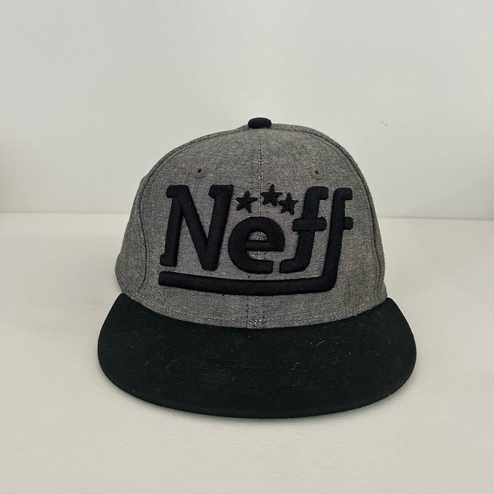 Neff Men's Grey Black Snapback Hat World‎ Champion Style